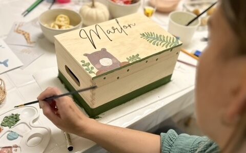 diy holzkiste babyparty
